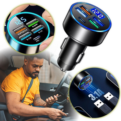 5-Port 150W Super Fast Car Charger Adapter