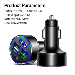 5-Port 150W Super Fast Car Charger Adapter