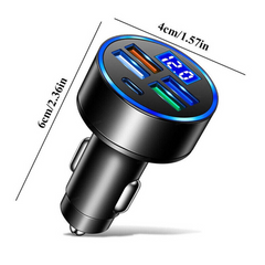 5-Port 150W Super Fast Car Charger Adapter
