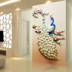 5D Diamond Painting of Peacock for Living Room Decor
