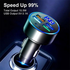 5-Port 150W Super Fast Car Charger Adapter